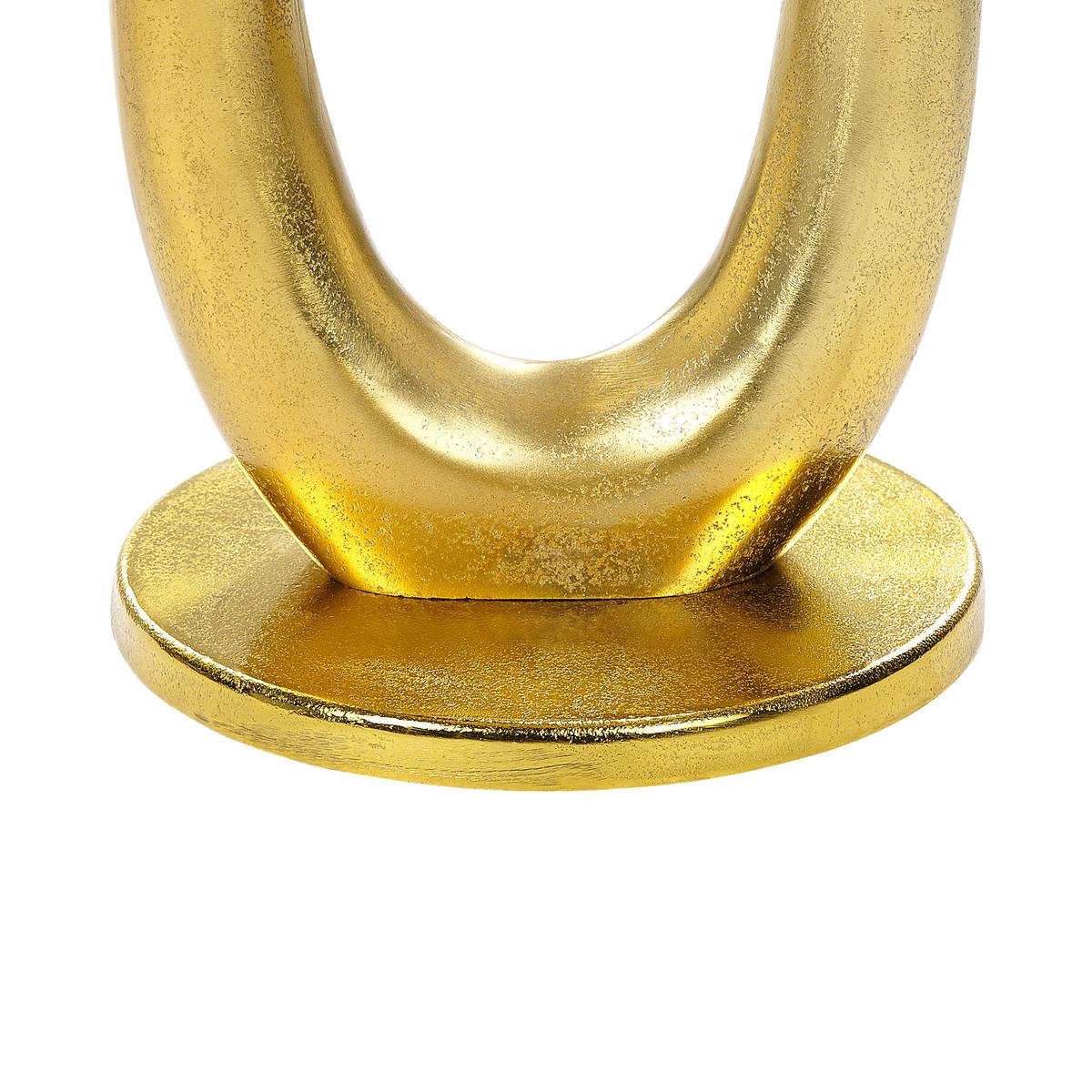 BEISTELLTISCH Aluminium gold rund 29 cm Apiti - Goldfarben, Metall (29/29/55cm) - Beliani