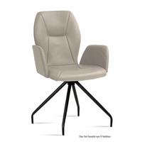 ARMLEHNSTUHL (8er-Set) Dionis 58x92x60 Schwarz/Natur - Schwarz/Naturfarben, Kunststoff (60/92/58cm) - 58aufmkessel