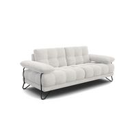 SOFA BUBBARA 2,5-Sitzer, creme - Creme/Schwarz, Holz/Textil (215/87/96cm) - Wozimo