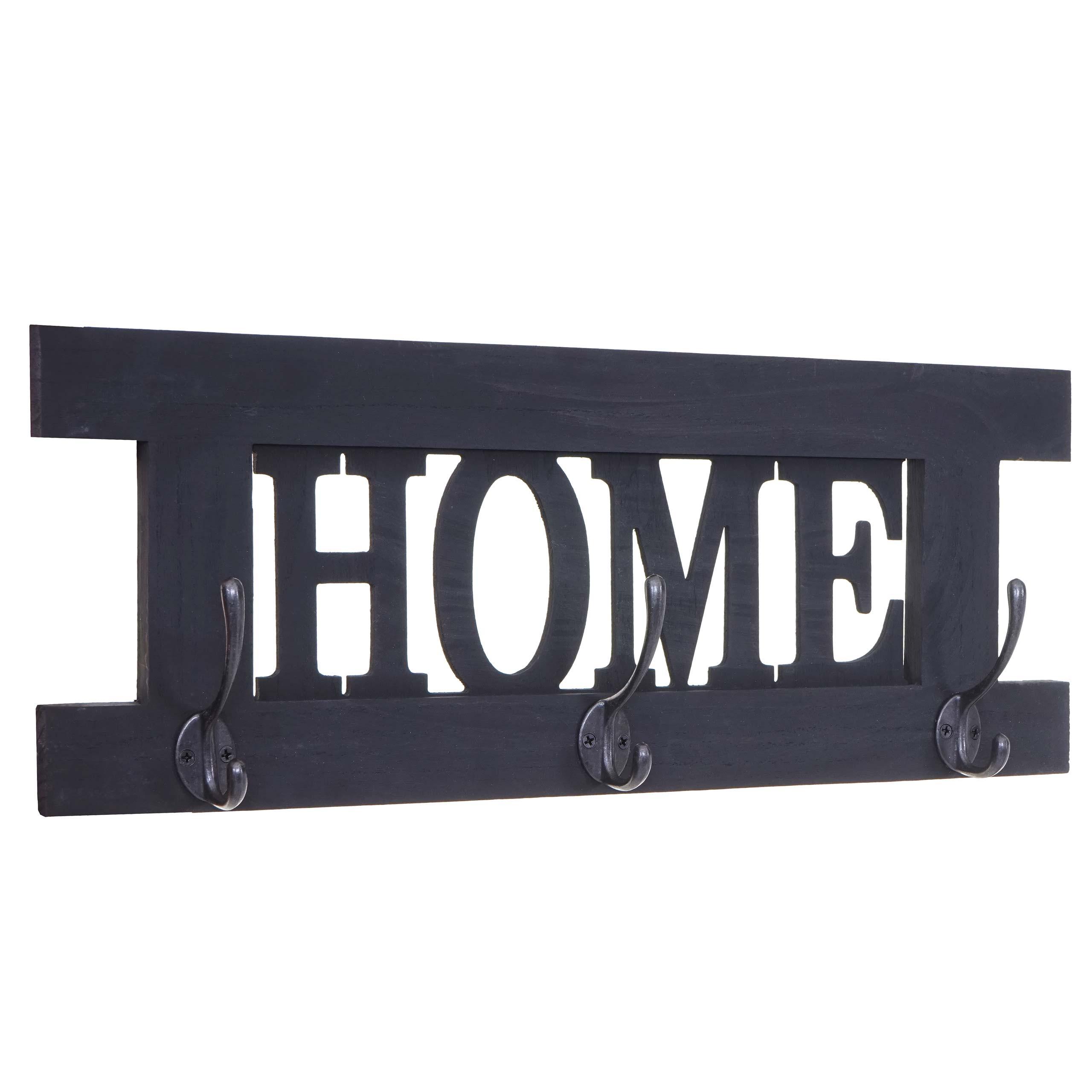 WANDGARDEROBE HOME SHABBY-LOOK Grau - Anthrazit, Holz (55/21/7cm) - MCW