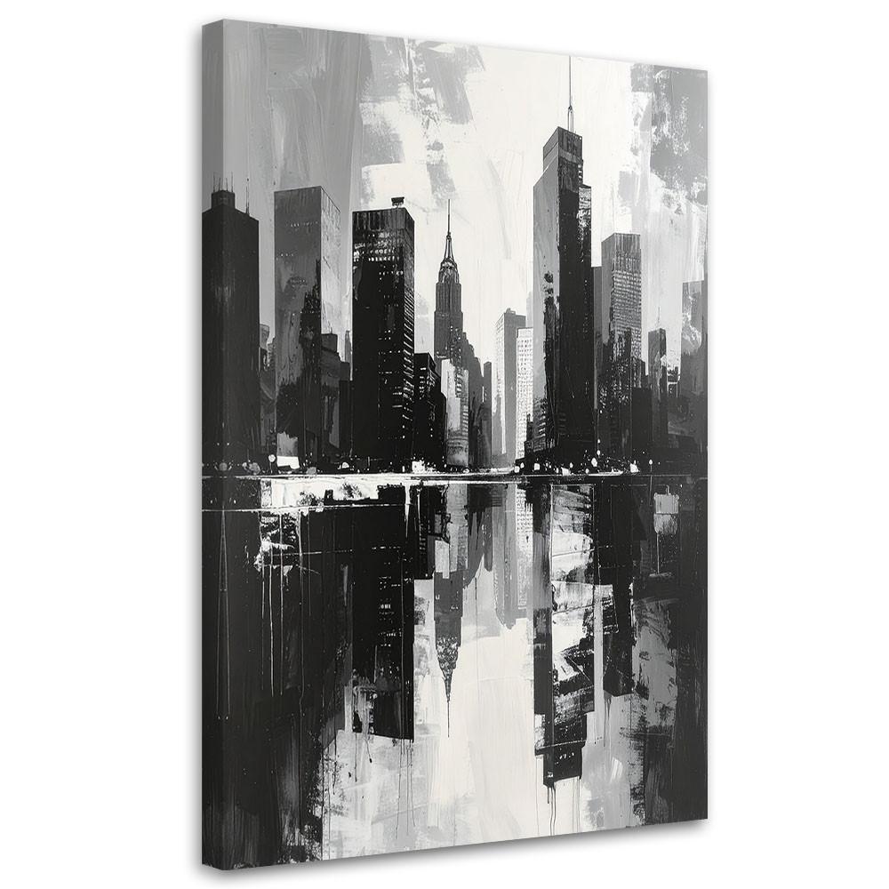 LEINWANDBILD Städte & Architektur 40x60cm - Schwarz, Textil (40/60cm) - Feeby