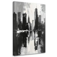 LEINWANDBILD Städte & Architektur 40x60cm - Schwarz, Textil (40/60cm) - Feeby