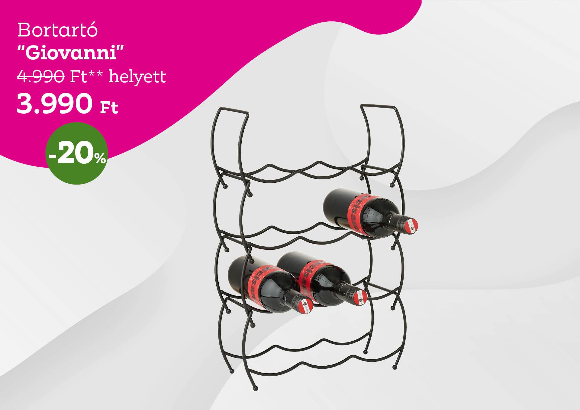 Bortartó GIOVANNI 4990 Forint helyett 3990 Forint, kedvezmény mértéke 20%