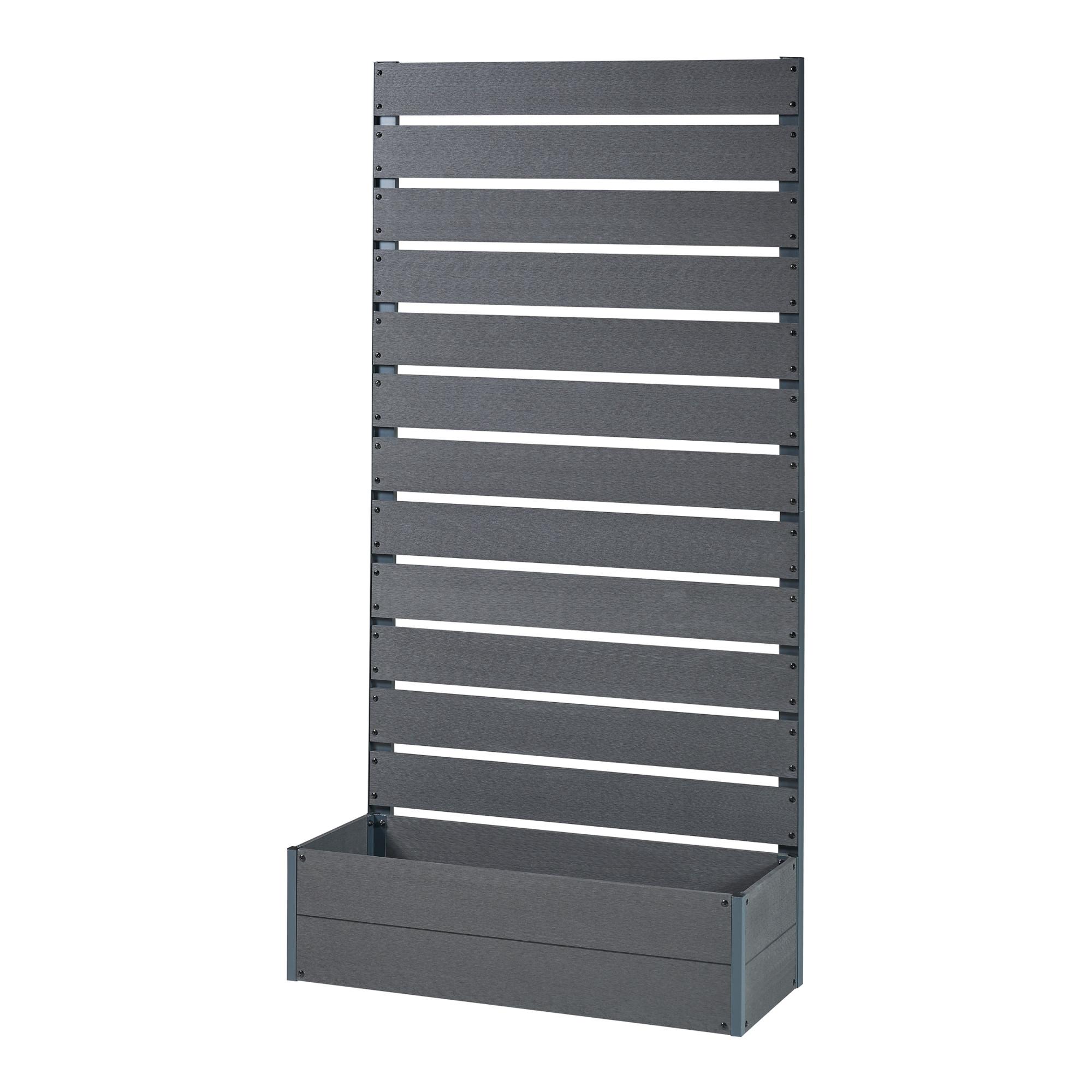 BLUMENKASTEN Heerde - Grau, Kunststoff (90/180/38cm) - [en.casa]