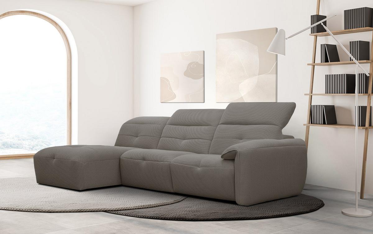 ECKSOFA TRENTO 4-Sitzer, braun - Schwarz/Braun, Holzwerkstoff/Kunststoff (165/262cm) - Wozimo