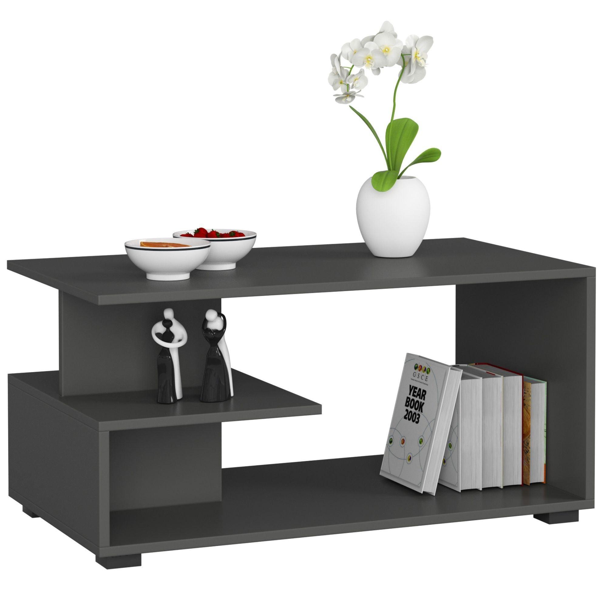 COUCHTISCH Graphit Grau 45/90/51 - Graphitfarben, Textil (51/90/45cm) - RAUMHIRSCH FURNITURE