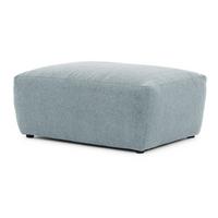 HOCKER Lennon aus Hellblau Strukturstoff mit vielseitiger Nutzung - Schwarz/Hellblau, Holz/Kunststoff (102/42/76cm) - S-Style