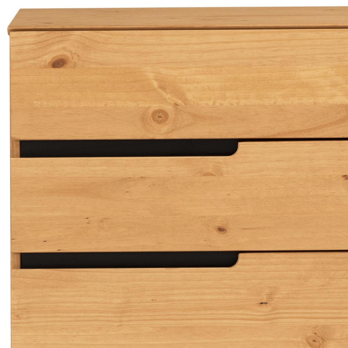 KOMMODE TIBOR gebeizt/gewachst - Kieferfarben, Holz (80/96/40cm) - IDIMEX