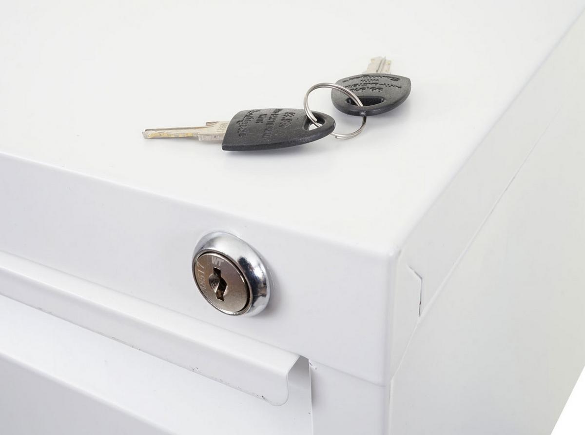 HÄNGEREGISTERSCHRANK White - Weiß, Metall (46/134/62cm) - MCW