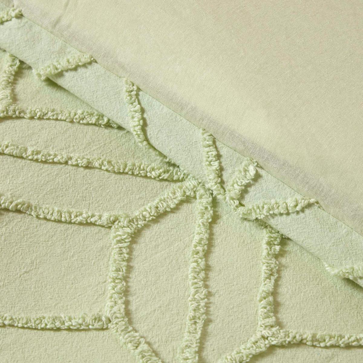 BETTWÄSCHE Perkal getuftet - Salbeigrün, Textil (135/200cm) - Homescapes