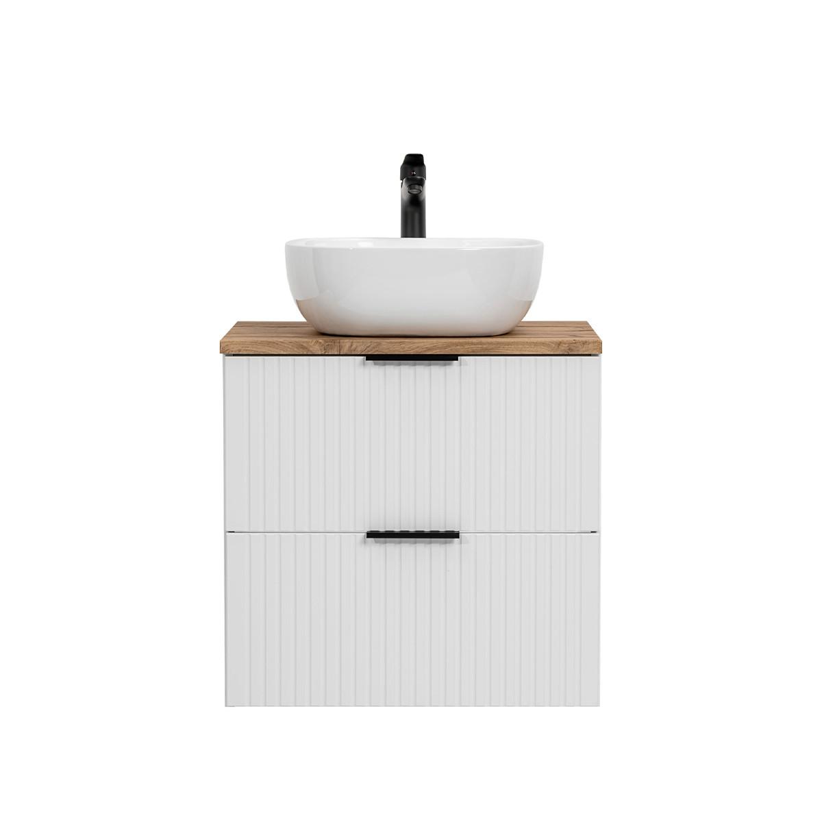 WASCHTISCH 60.6cm Adriel Weiß - Weiß, Holzwerkstoff (60.6/59/46cm) - Petits-meubles