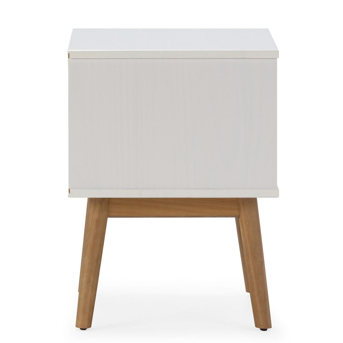 NACHTTISCH Baku 2 Schubladen weiß/Wachs - Weiß, Holz (40/54/40cm) - VS Venta-stock