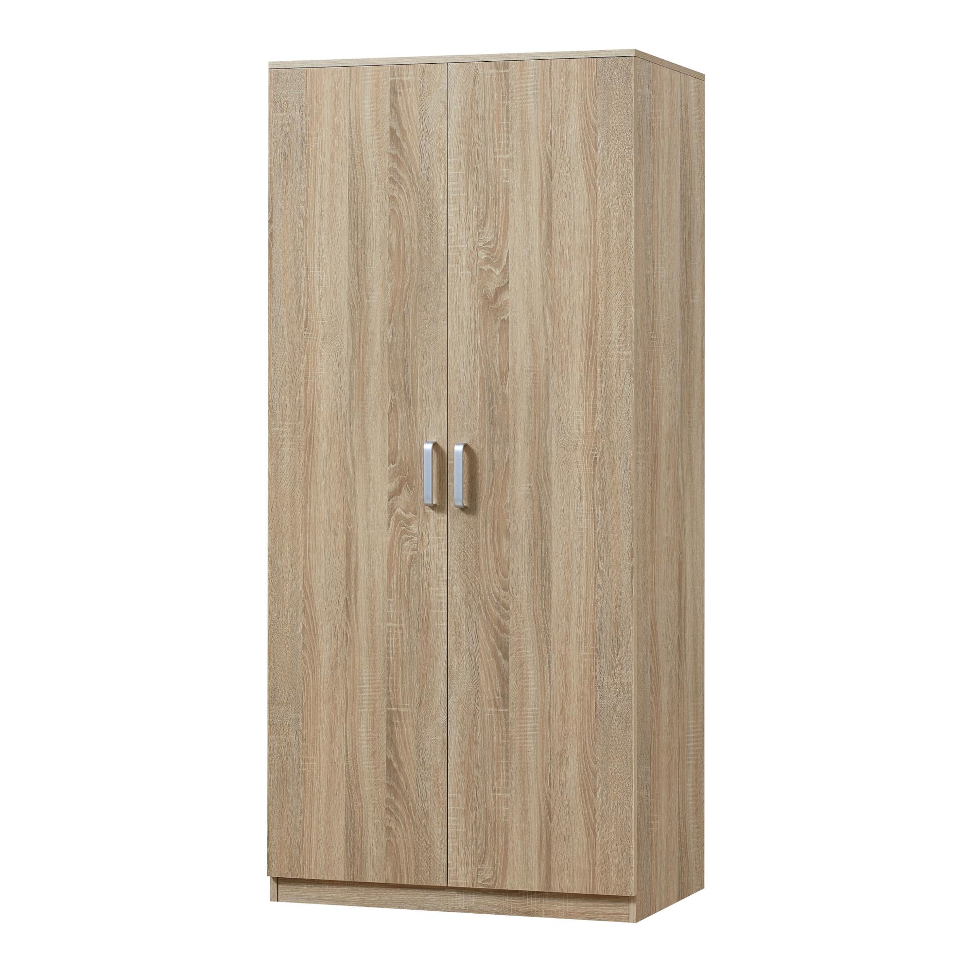 KLEIDERSCHRANK Bodolz - Sonoma Eiche, Holzwerkstoff (80/176/52cm) - [en.casa]