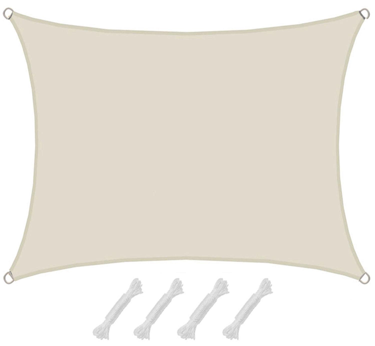 UV-SONNENSEGEL 1,5/2 m, Rechteckig, Wasserdicht, Beige - Beige, Kunststoff (150/200cm) - Amanka