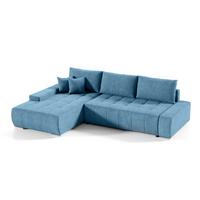 ECKSOFA Jonas 4 Sitzplätze Blau - Blau, Holzwerkstoff (265/185cm) - Petits-meubles
