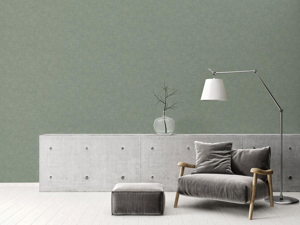 VLIESTAPETE Grün 53/1005 cm - Grün, Textil (53/1cm) - KUNSTLOFT