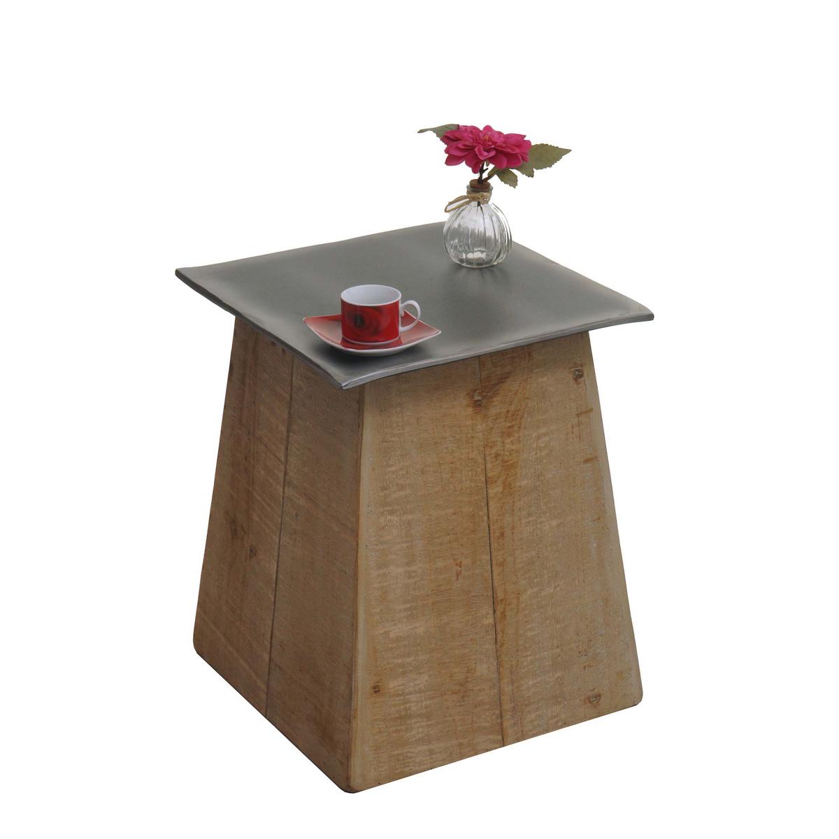 BEISTELLTISCH L76B quadrat Braun, Grau - Braun/Grau, Holz (36/36/45cm) - MCW