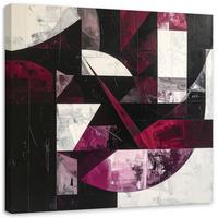 LEINWANDBILD 3D und geometrisch 60x60cm - Rot, Textil (60/60cm) - Feeby
