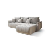 ECKSOFA Akita - Hellgrau, Holzwerkstoff/Textil (280/185cm) - Fun Möbel