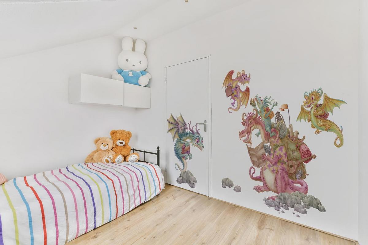 WANDAUFKLEBER 60x80cm - Drachen-Märchenfamilie - Multicolor, Kunststoff (60/80/0.1cm) - Wallfluent