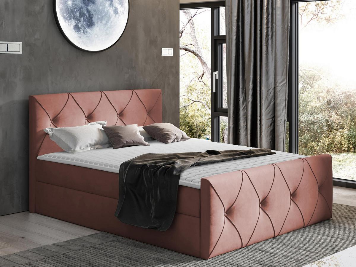 BOXBETT Crystal Lux - H3 - Rosa, Holz (200/200cm) - MIRJAN24
