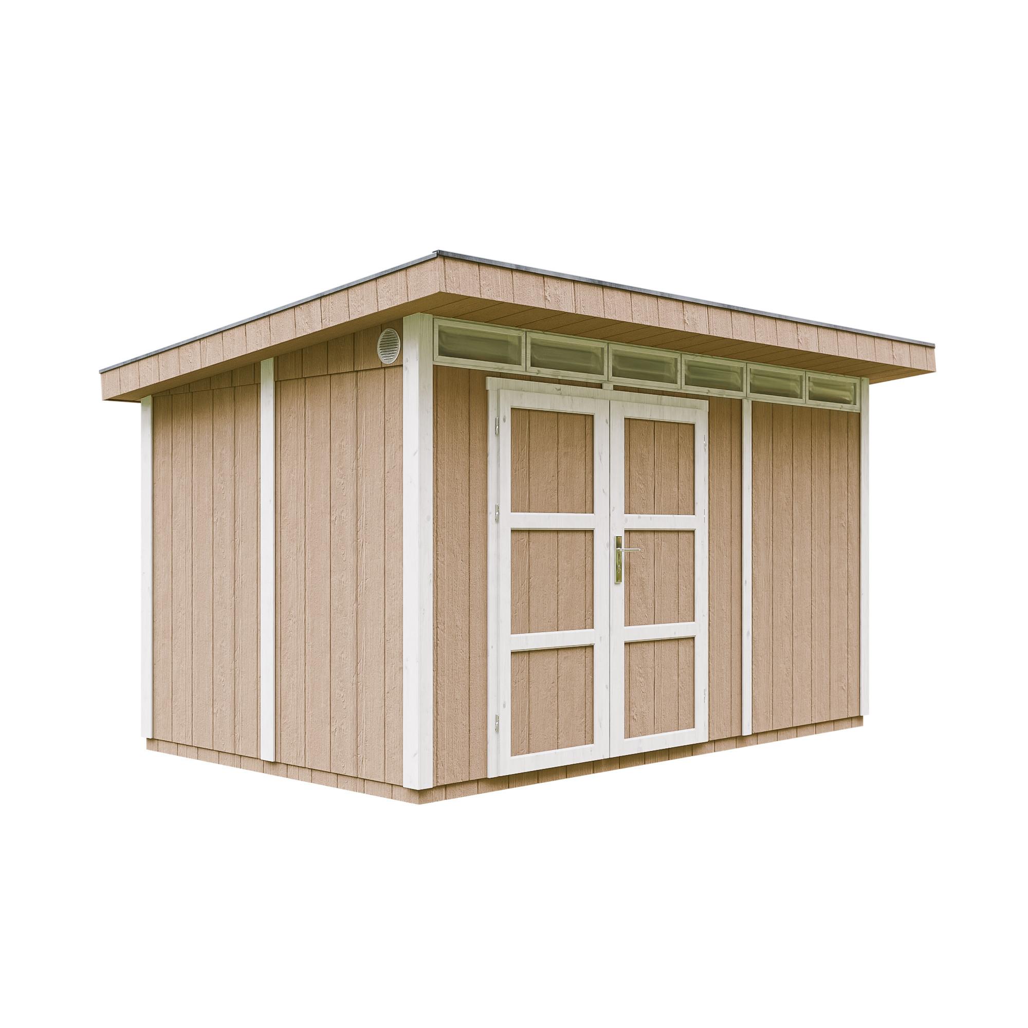 HOLZ-GARTENHAUS basis LP SmartSide 8,7m² mit B411xL279xH239 cm - M904A - TERRA BROWN - Hellbraun, Holz (412/237/279cm) - Timbela