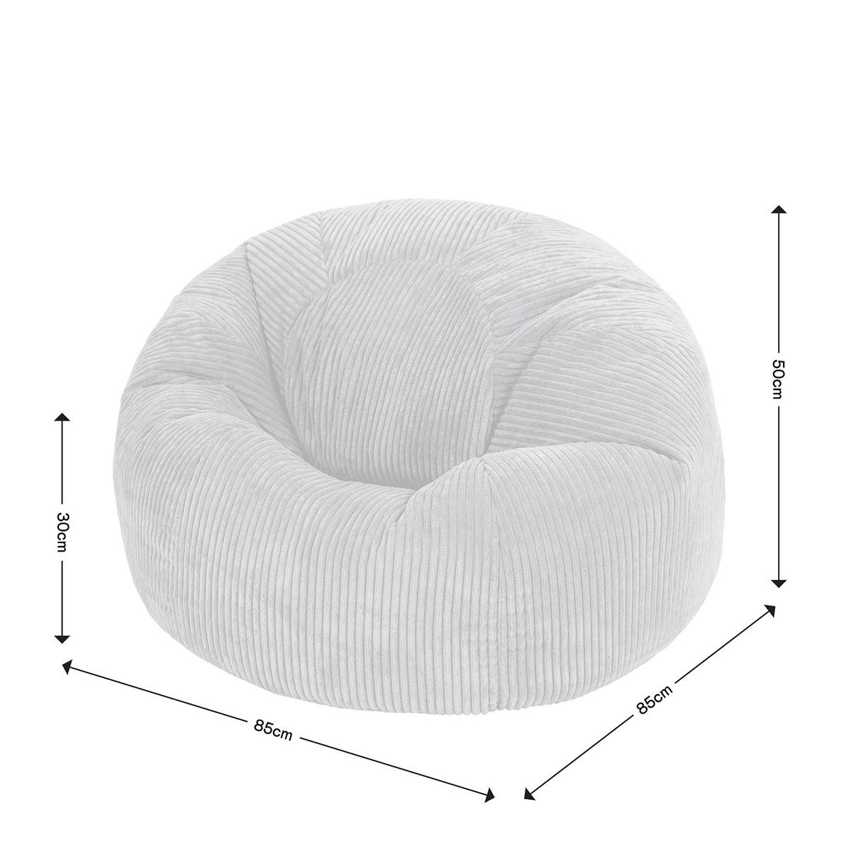SITZSACK Klassisch Sessel aus Cord 2-tlg. - Beige, Textil (85/50/85cm) - icon