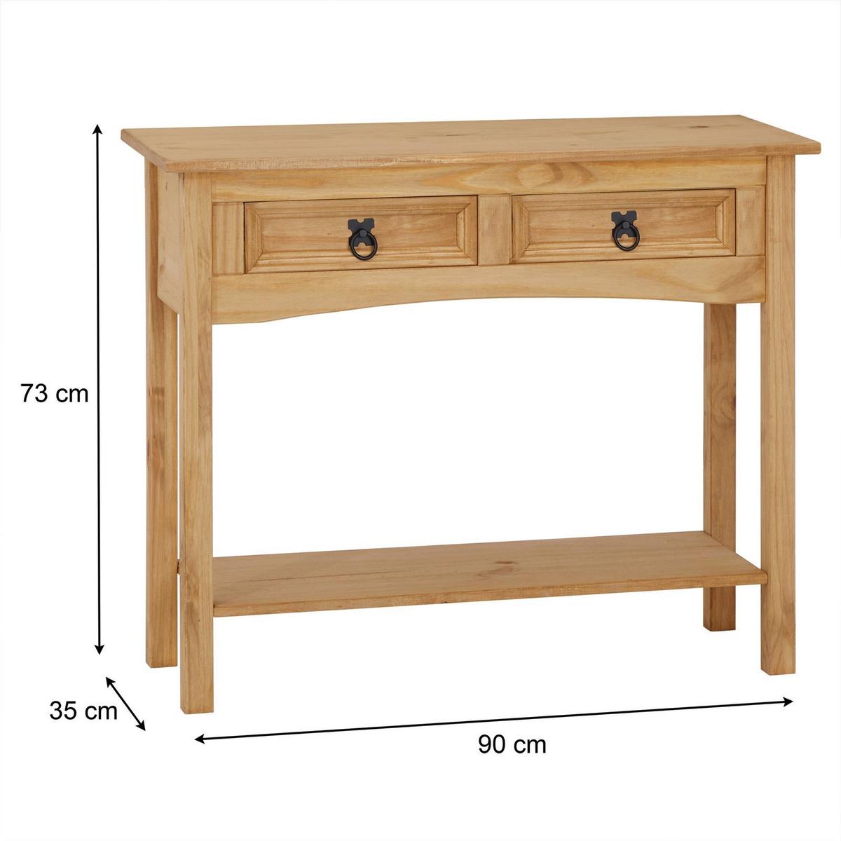 KONSOLENTISCH SALSA natur - Naturfarben, Holz (35/90/73cm) - CARO-Möbel