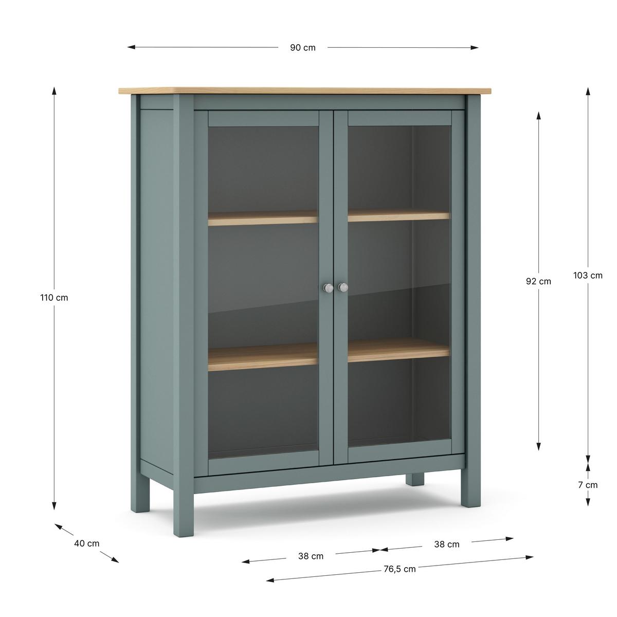 ESSZIMMERSCHRANK Misti Grün 90/40/110 cm - Grün, Holz (40/110/90cm) - Calicosy