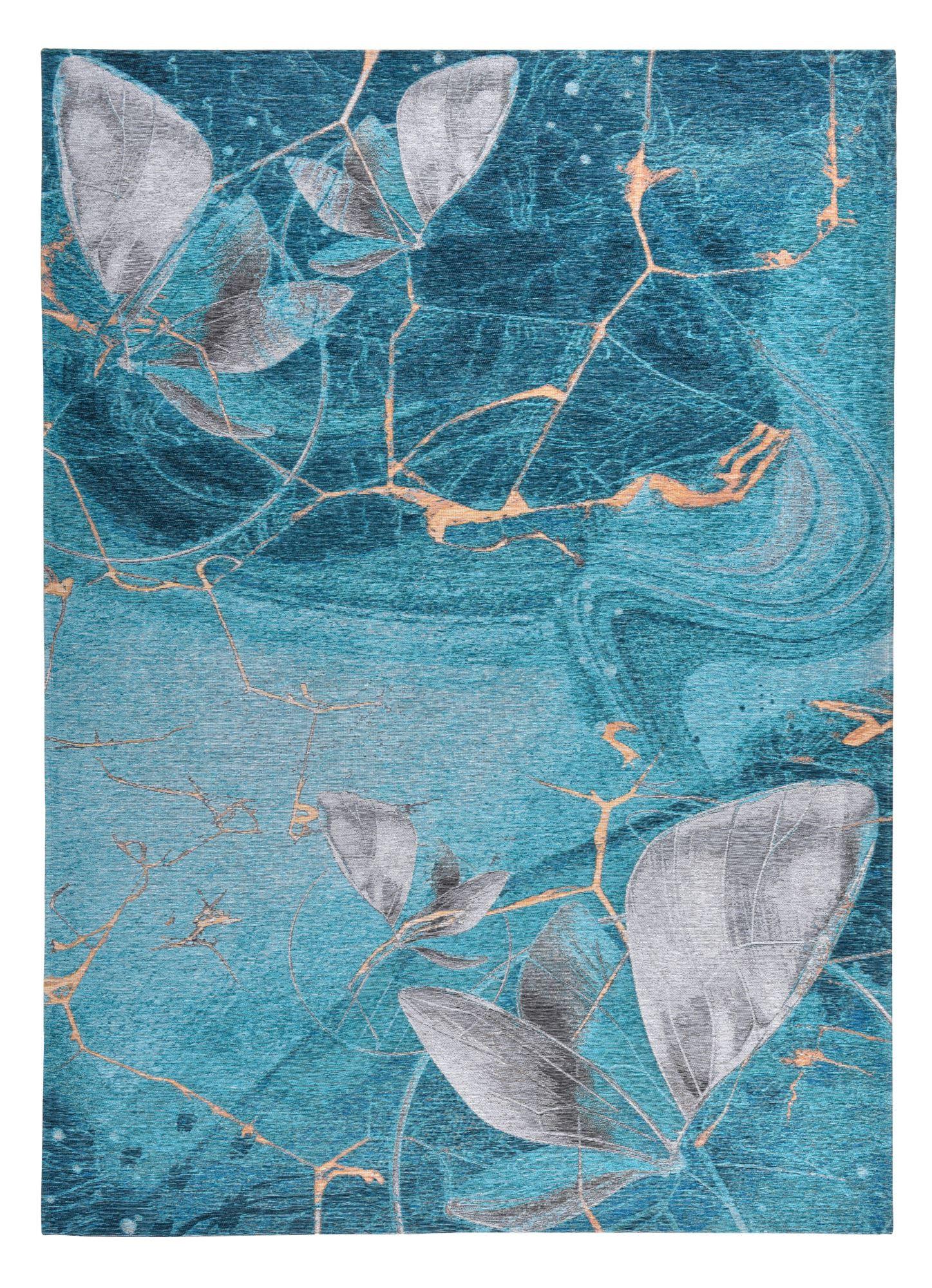 FLACHWEBETEPPICH Cosima 130x190 cm - Türkis, Textil (130/190cm) - Gino Falcone