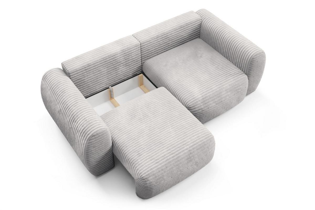 SCHLAFSOFA Simone - Grau, Holzwerkstoff/Textil (266/95/110cm) - Fun Möbel