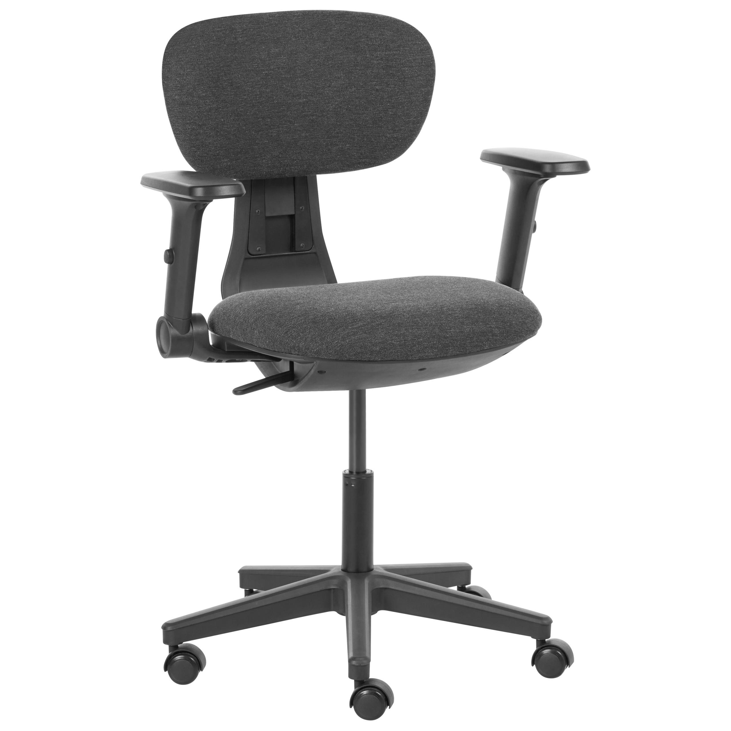 BÜROSTUHL Stoff Schwarz Core - Schwarz, Textil (68/88/68cm) - Beliani