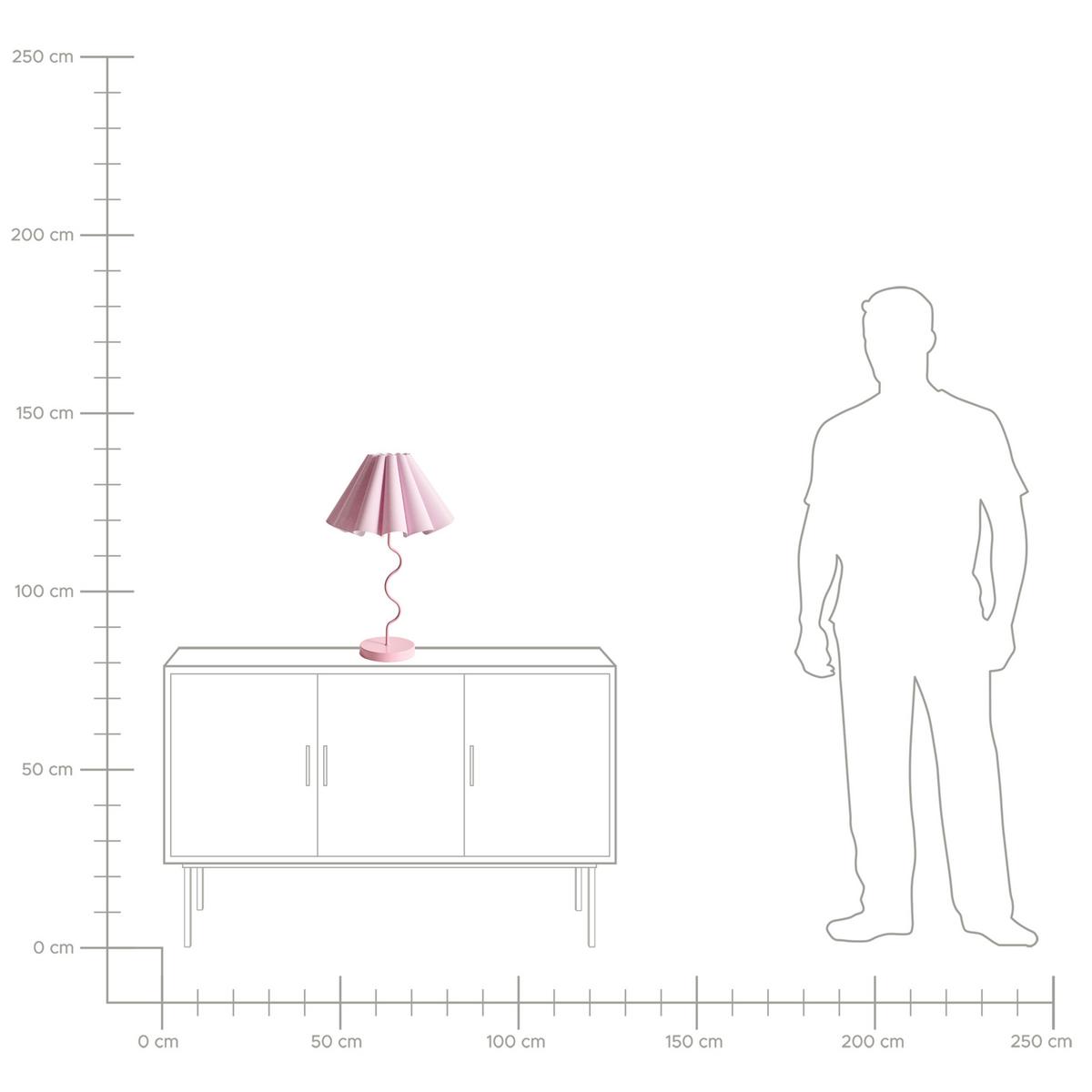 TISCHLAMPE Rosa Masumu - Pink, Metall (25/25/58cm) - Beliani