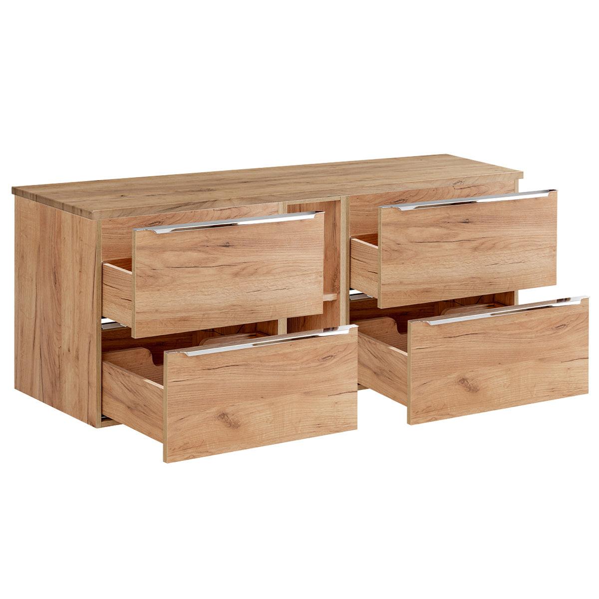 WASCHTISCHUNTERSCHRANK 140.4cm April Holz - Braun, Holzwerkstoff (140.4/59/46cm) - Petits-meubles
