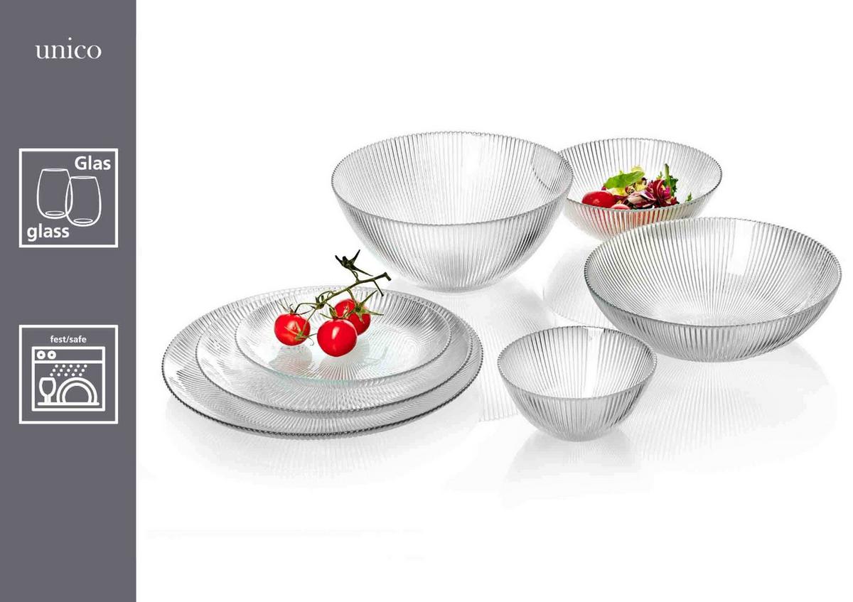 SERVIERSCHALEN Unico transparent ø 20 cm 6er Set - Transparent, Glas (20/7/20cm) - Ritzenhoff Breker