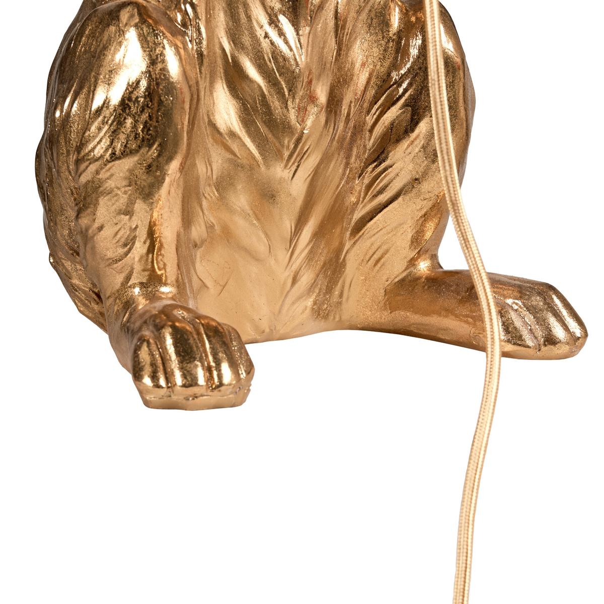 TISCHLAMPE Hase Gold Bugs - Messingfarben/Goldfarben, Kunststoff (26/23/53cm) - Beliani