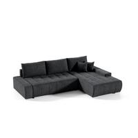 ECKSOFA Vogar In Aston - Schwarz, Holzwerkstoff/Textil (265/185cm) - Fun Möbel