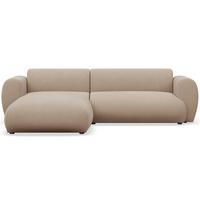ECKSOFA Emia Beige links - Beige/Schwarz, Kunststoff/Textil (262/156cm) - Selsey