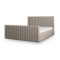 POLSTERBETT CANOVA 140x200 cm mit Bettkästen - Beige - Beige, Holz (140/200cm) - MASSENO