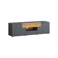 TV-MÖBEL Jules Grau und Holz - Grau, Holzwerkstoff (159/47/39cm) - Petits-meubles