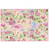 KINDER SPIEL STRASSENTEPPICH - Rosa, Textil (160/200cm) - Snapstyle