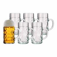 MASSKRÜGE Isar transparent 1000 ml 6er Set - Transparent, Glas (1L) - Stölzle Lausitz