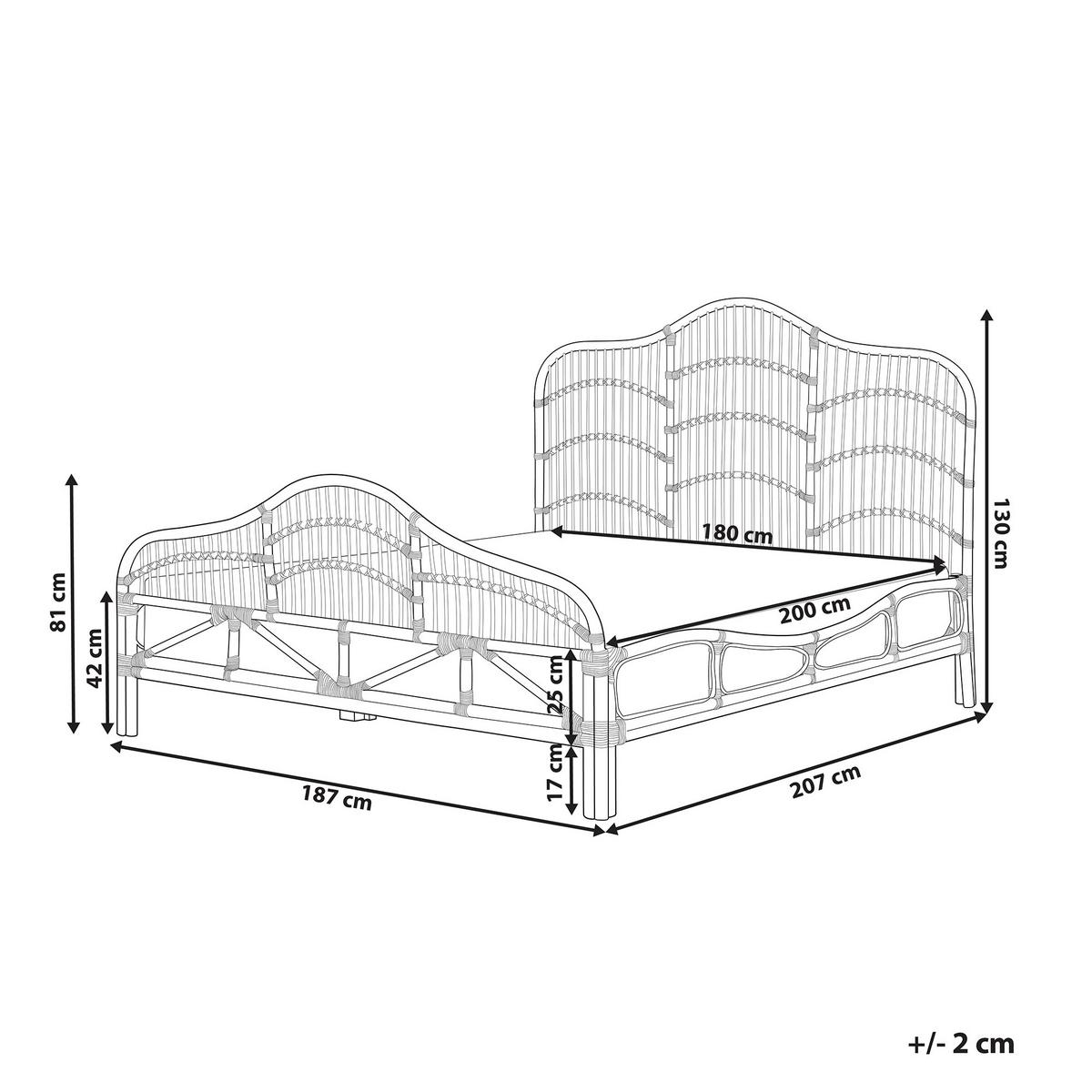 DOPPELBETT 180/200cm Heller Holzfarbton Domeyrot - Hellbraun, Naturmaterialien (180/200cm) - Beliani