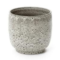 KERAMIK-BLUMENTOPF grau, Ø 30 × H 28 cm - Weiß, Keramik (28.8cm)
