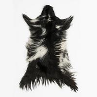 FELL Ziegenfell Schwarz-Weiß Naturfarben Teppich ca. 90 cm 1.Wahl - Schwarz/Weiß, Fell (50/90cm) - Provellus