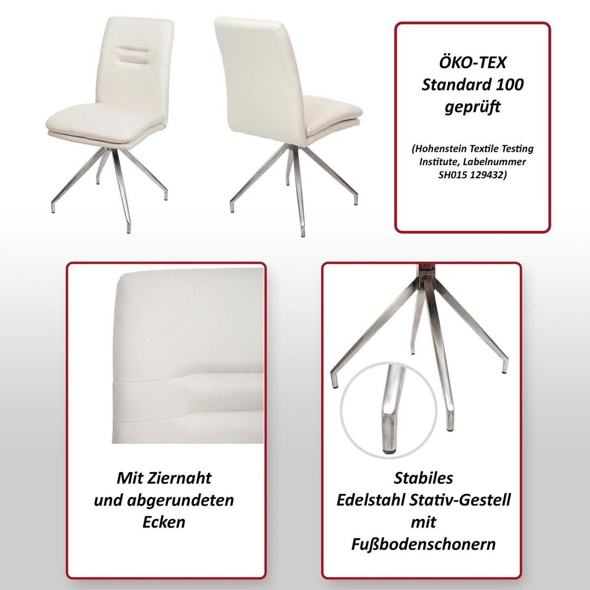 ESSZIMMERSTUHL Braun 2er-Set - Braun, Textil (47/90/60cm) - MCW
