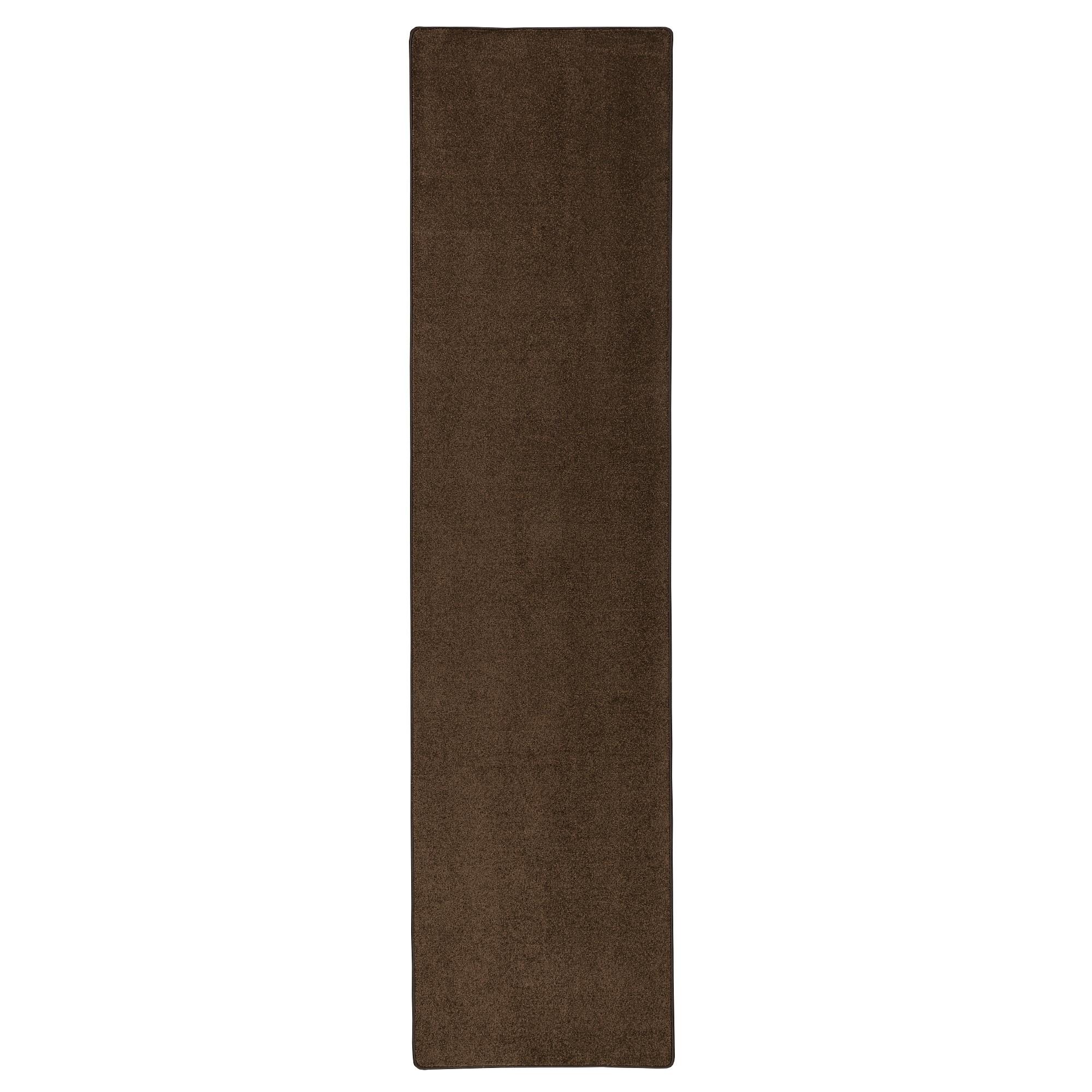 HOCHFLOR VELOURS LÄUFER TEPPICH LUNA - Dunkelbraun, Textil (100/200cm) - Snapstyle