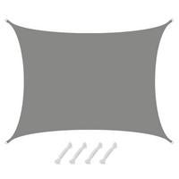 SONNENSEGEL 600/500 cm grau, rechteckig - Grau, Kunststoff (500/600cm) - Amanka