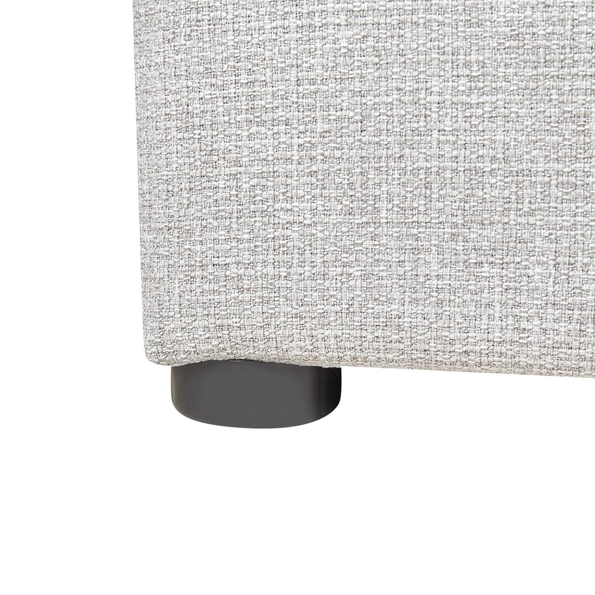 POLSTERBETT Grau 90/200 cm Dinan - Grau, Holz/Textil (90/200cm) - Beliani