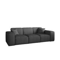 SOFA Celes Premium 3-sitzer Stoff Scala - Anthrazit, Holzwerkstoff/Textil (225/73/88cm) - Fun Möbel